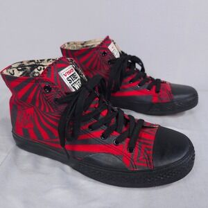 Vision Street Wear Canvas Hi Shoes Men 7 Red Black Gator Mark Rogowski Skate